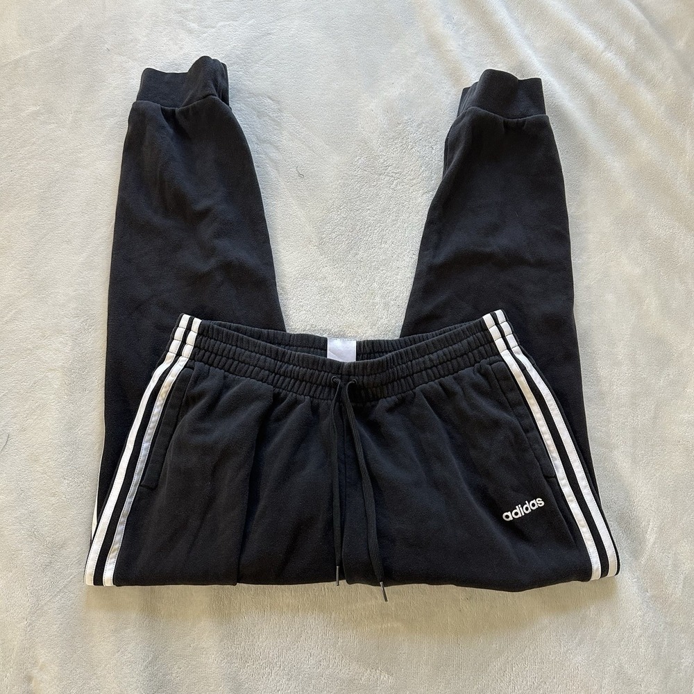 Adidas Sweatpants Mens XL Black White Athletic Gym Casual DP2384